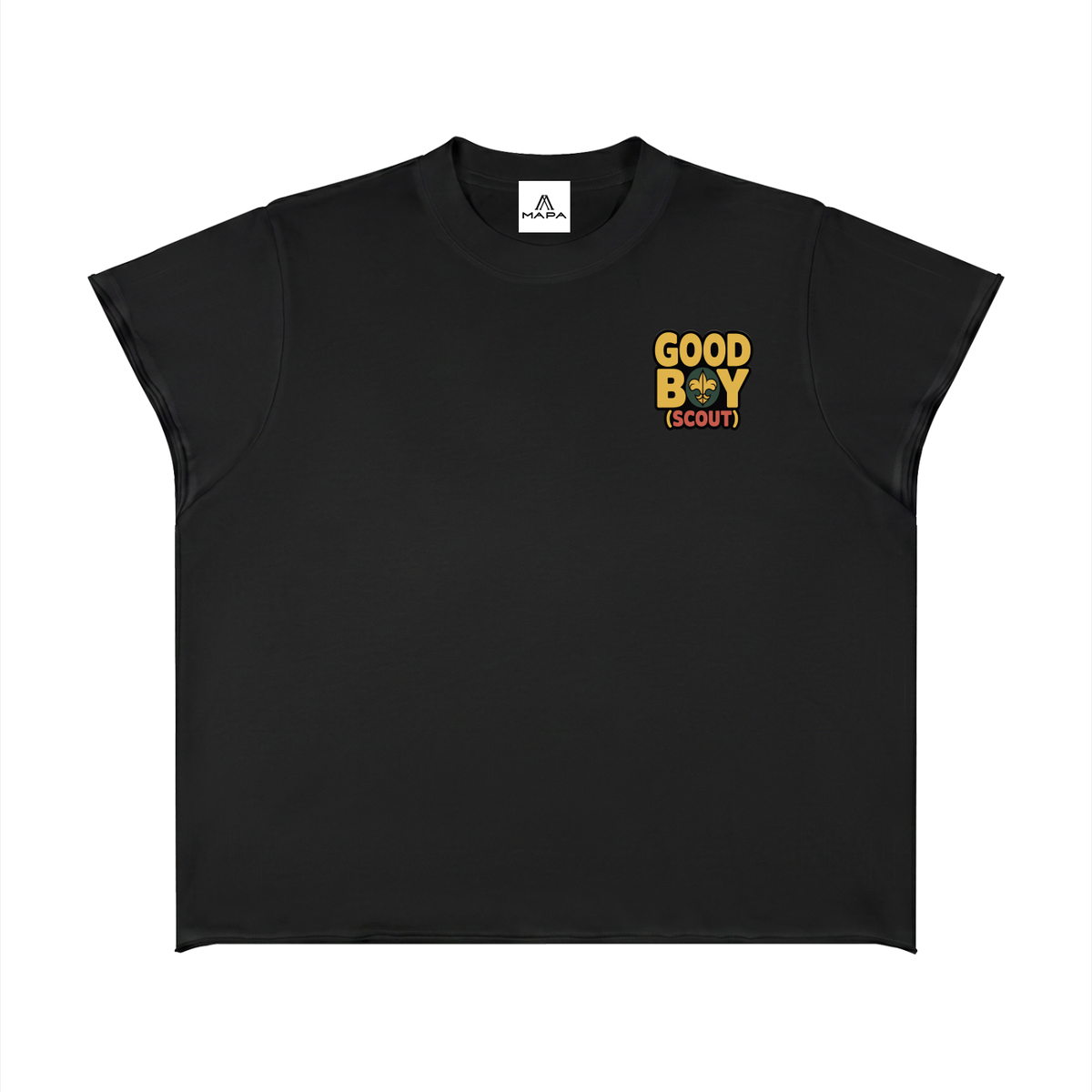 Unisex Boxy Raw Edge T-Shirt