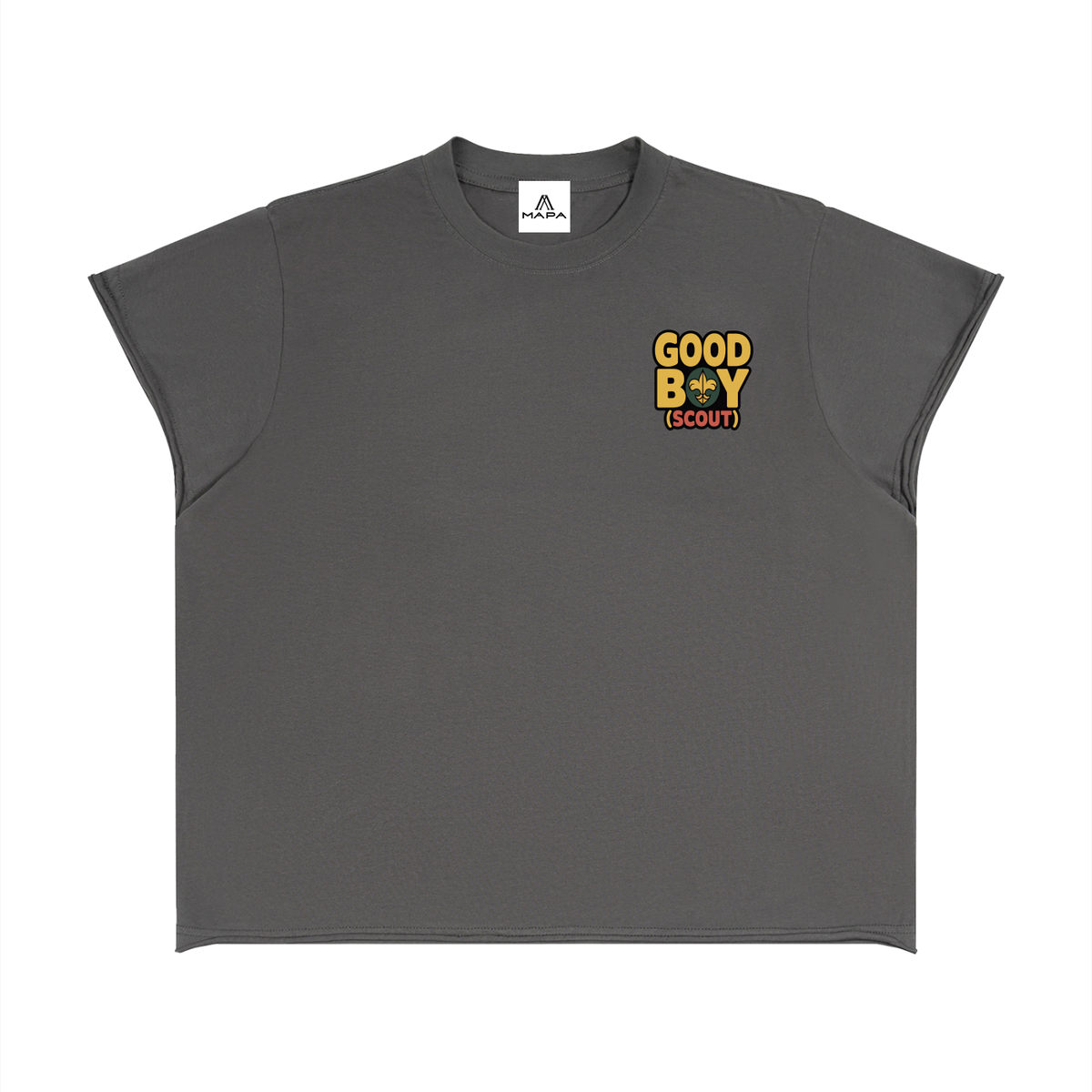 Unisex Boxy Raw Edge T-Shirt